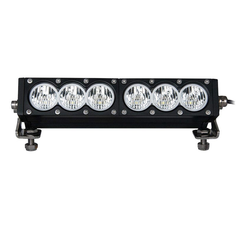 Lightronic Off-Road 10" Single Row LED Light Bar, 6000K Cool-White Wide Flood Beam for Motorcycle & Power Sports, 12V/24V DC, Corrosion Resistant, Rugged Die-Cast Aluminum Housing, 1-Pack - Image 3